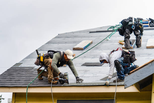 Professional Gutter Installation technician working in Simsbury, CT